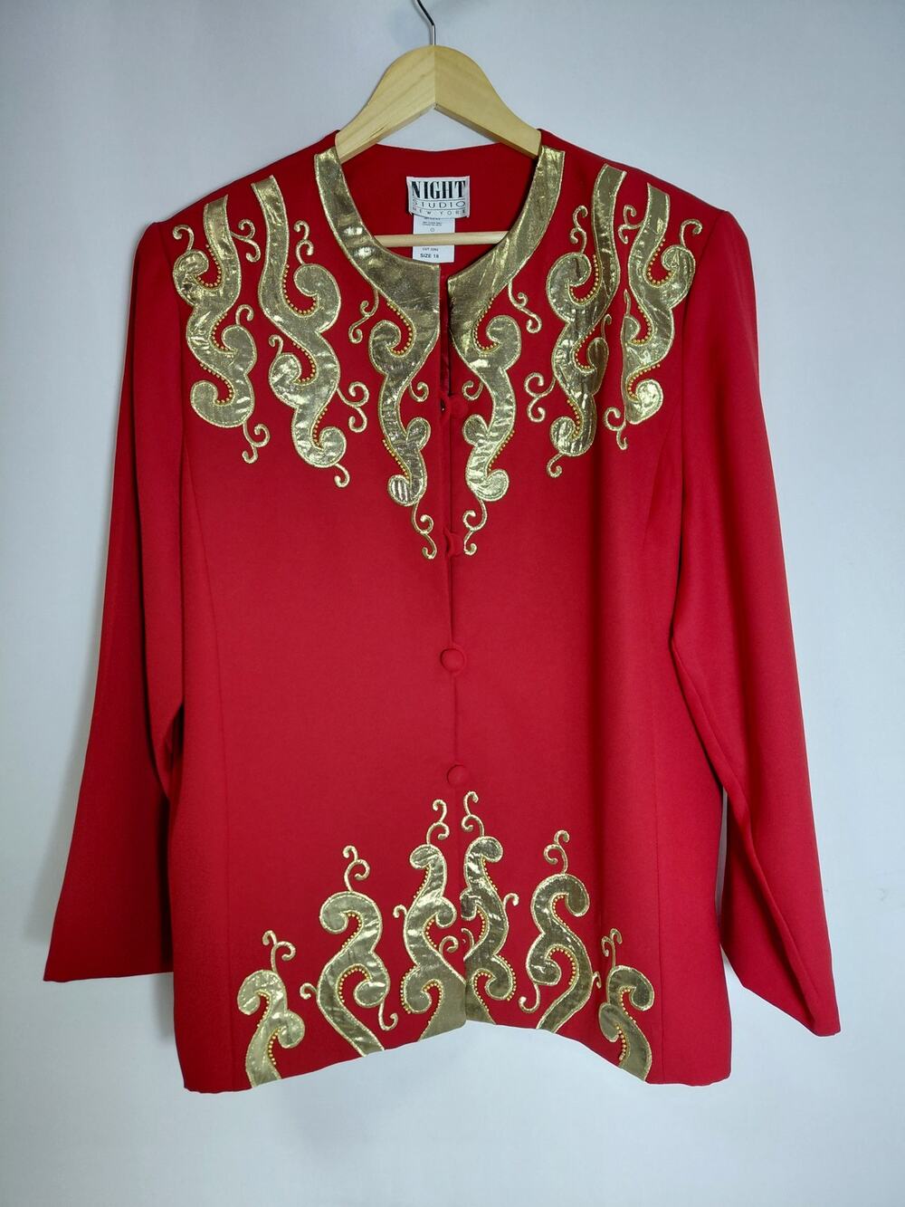 NIGHT STUDIO NEW YORK 8149 Embellished Jacket Solid Size 18